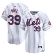 Cheap Men's New York Mets #39 Edwin Diaz White 2024 Home Limited Stitched Baseball Jersey
