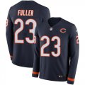 Wholesale Cheap Nike Bears #23 Kyle Fuller Navy Blue Team Color Men's Stitched NFL Limited Therma Long Sleeve Jersey