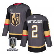 Wholesale Cheap Men's Vegas Golden Knights #2 Zach Whitecloud Gray 2023 Stanley Cup Champions Stitched Jersey