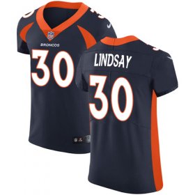 Wholesale Cheap Nike Broncos #30 Phillip Lindsay Navy Blue Alternate Men\'s Stitched NFL Vapor Untouchable Elite Jersey