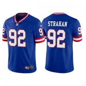 Wholesale Men\'s New York Giants #92 Michael Strahan Royal Vapor Untouchable Limited Stitched Jersey