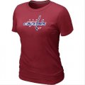 Wholesale Cheap Women's Washington Capitals Big & Tall Logo Red NHL T-Shirt
