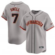 Cheap Men's San Francisco Giants #7 Blake Snell Gray Away Limited Stitched Baseball Jersey