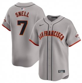 Cheap Men\'s San Francisco Giants #7 Blake Snell Gray Away Limited Stitched Baseball Jersey