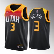 Wholesale Cheap Men's Utah Jazz #3 Keyonte George Black 2023 Draft City Edition Stitched Basketball Jersey