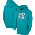 Wholesale Cheap Miami Dolphins Nike Sideline Local Performance Pullover Hoodie Aqua