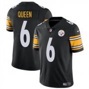 Cheap Men's Pittsburgh Steelers #6 Patrick Queen Black Vapor Untouchable Limited Football Stitched Jersey