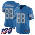 Wholesale Cheap Nike Lions #88 T.J. Hockenson Blue Team Color Men's Stitched NFL 100th Season Vapor Limited Jersey