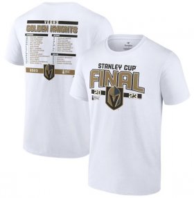 Wholesale Cheap Men\'s Vegas Golden Knights White 2023 Stanley Cup Final Roster T-Shirt