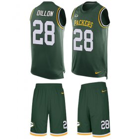 Wholesale Cheap Nike Packers #28 AJ Dillon Green Team Color Men\'s Stitched NFL Limited Tank Top Suit Jersey