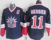 Wholesale Cheap Rangers #11 Mark Messier Navy Blue CCM Statue of Liberty Stitched NHL Jersey