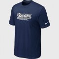 Wholesale Cheap Nike New England Patriots Sideline Legend Authentic Font Dri-FIT NFL T-Shirt Midnight Blue