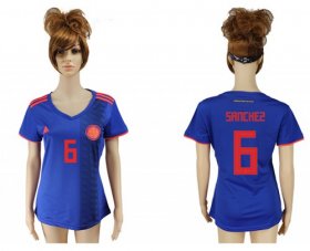 Wholesale Cheap Women\'s Colombia #6 Sanchez Away Soccer Country Jersey