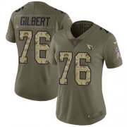 Wholesale Cheap Nike Cardinals #76 Marcus Gilbert Olive/Camo Women's Stitched NFL Limited 2017 Salute To Service Jersey