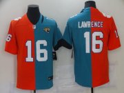 Wholesale Cheap Men Jacksonville Jaguars 16 Lawrence Blue orange Nike Vapor Untouchable Limited 2021 NFL Jersey