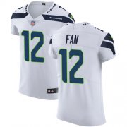 Wholesale Cheap Nike Seahawks #12 Fan White Men's Stitched NFL Vapor Untouchable Elite Jersey