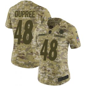 Wholesale Cheap Nike Steelers #48 Bud Dupree Camo Women\'s Stitched NFL Limited 2018 Salute to Service Jersey