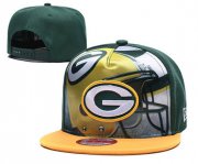 Wholesale Cheap Packers Team Logo Green Yellow Adjustable Leather Hat TX