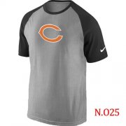 Wholesale Cheap Nike Chicago Bears Ash Tri Big Play Raglan NFL T-Shirt Grey/Black