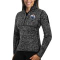 Wholesale Cheap Edmonton Oilers Antigua Women's Fortune 1/2-Zip Pullover Sweater Charcoal