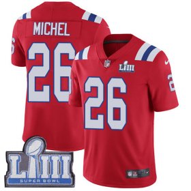 Wholesale Cheap Nike Patriots #26 Sony Michel Red Alternate Super Bowl LIII Bound Youth Stitched NFL Vapor Untouchable Limited Jersey
