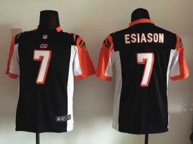 Wholesale Cheap Nike Bengals #7 Boomer Esiason Black Team Color Youth Stitched NFL Elite Jersey