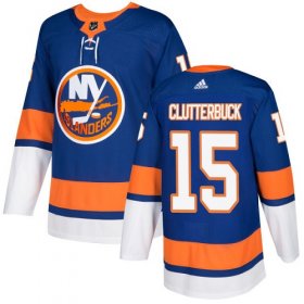Wholesale Cheap Adidas Islanders #15 Cal Clutterbuck Royal Blue Home Authentic Stitched Youth NHL Jersey