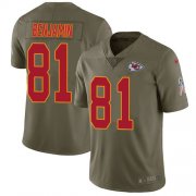Wholesale Cheap Nike Chiefs #81 Kelvin Benjamin Olive Men's Stitched NFL Limited 2017 Salute to Service Jersey