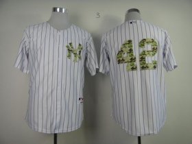 Wholesale Cheap Yankees #42 Mariano Rivera White USMC Cool Base Stitched MLB Jersey