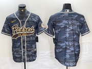 Cheap Men's San Diego Padres Blank Gray Camo Cool Base Stitched Jersey