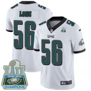 Wholesale Cheap Nike Eagles #56 Chris Long White Super Bowl LII Champions Men's Stitched NFL Vapor Untouchable Limited Jersey