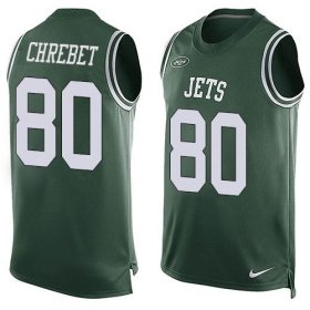 Wholesale Cheap Nike Jets #80 Wayne Chrebet Green Team Color Men\'s Stitched NFL Limited Tank Top Jersey
