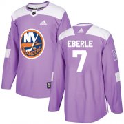 Wholesale Cheap Adidas Islanders #7 Jordan Eberle Purple Authentic Fights Cancer Stitched Youth NHL Jersey