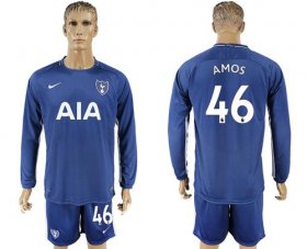 Wholesale Cheap Tottenham Hotspur #46 Amos Away Long Sleeves Soccer Club Jersey