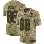 Wholesale Cheap Nike Panthers #88 Greg Olsen Camo Men's Stitched NFL Limited 2018 Salute To Service Jersey