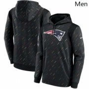 Wholesale Cheap Men New England Patriots Nike Charcoal 2021 NFL Crucial Catch Therma Pullover Hoodie