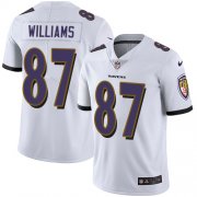 Wholesale Cheap Nike Ravens #87 Maxx Williams White Men's Stitched NFL Vapor Untouchable Limited Jersey