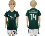Wholesale Cheap Mexico #14 J.Hernandez Home Kid Soccer Country Jersey