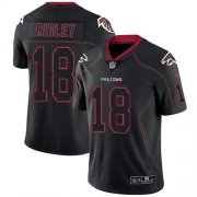 Wholesale Cheap Nike Falcons #18 Calvin Ridley Lights Out Black Men's Stitched NFL Limited Rush Jersey