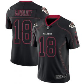 Wholesale Cheap Nike Falcons #18 Calvin Ridley Lights Out Black Men\'s Stitched NFL Limited Rush Jersey