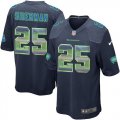 Wholesale Cheap Nike Seahawks #25 Richard Sherman Steel Blue Team Color Men's Stitched NFL Limited Strobe Jersey