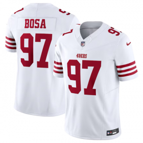 Wholesale Cheap Men\'s San Francisco 49ers #97 Nick Bosa White 2023 F.U.S.E. Vapor Untouchable Limited Stitched Football Jersey