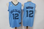 Wholesale Cheap Men's Memphis Grizzlies #12 Ja Morant Blue Jordan 75th Anniversary Diamond 2021 Stitched Jersey