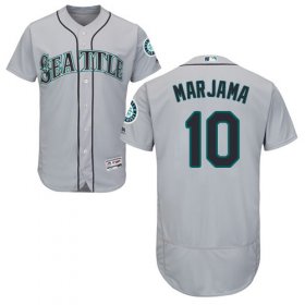 Wholesale Cheap Mariners #10 Mike Marjama Grey Flexbase Authentic Collection Stitched MLB Jersey