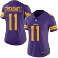Wholesale Cheap Nike Vikings #11 Laquon Treadwell Purple Women's Stitched NFL Limited Rush Jersey