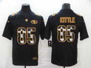 Wholesale Cheap Men's San Francisco 49ers #85 George Kittle Jesus Faith Black Vapor Untouchable Stitched NFL Nike Limited Jersey