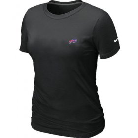Wholesale Cheap Women\'s Nike Buffalo Bills Chest Embroidered Logo T-Shirt Black