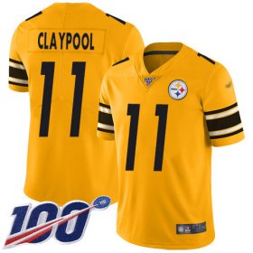 Wholesale Cheap Nike Steelers #11 Chase Claypool Gold Youth Stitched NFL Limited Inverted Legend 100th Season Jersey