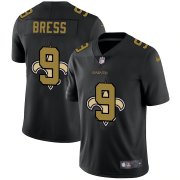 Wholesale Cheap New Orleans Saints #9 Drew Brees Men's Nike Team Logo Dual Overlap Limited NFL Jersey Black