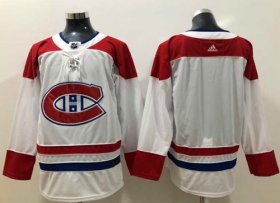 Wholesale Cheap Adidas Canadiens Blank White Road Authentic Stitched NHL Jersey
